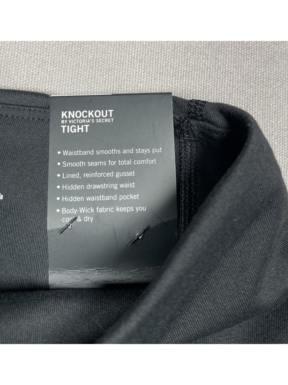 NWT Victoria Sport Knockout Black Tight Leggings 28" - Women Size Medium - Picture 8 of 15